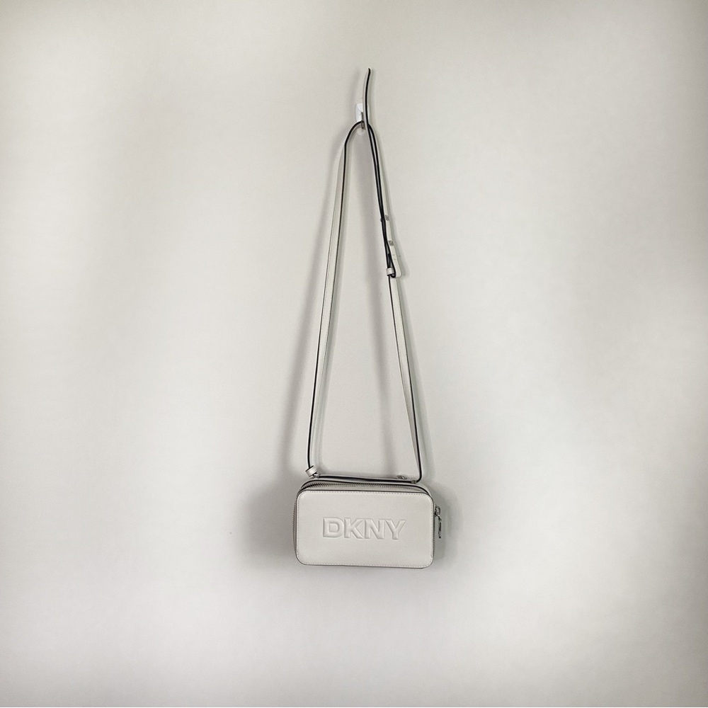 DKNY White/Light Gray Crossbody Bag